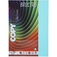 BRUSTRO Copytinta Coloured Craft Paper A4 Size 80 GSM Pastel Blue Shade (CELESTE CHIARO), 30 Sheets Pack. Double Side Coloured for Office Printing, Art, Origami, Craft.