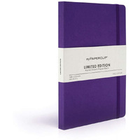 myPAPERCLIP Limited Edition Notebook | Hand Drawn Paper Back | Notebook For Gifting | 192 (176 Checked + 16 Perforated) Pages, A5, 100 GSM, Amethyst, Pack of 1