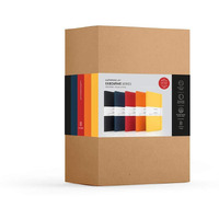 myPAPERCLIP Executive Series Notebook | Section Thread Bound with Hand Drawn Paper Back | Notebook For Gifting | Stationery Notebook | A5, Ruled, 192 Pages, 80 GSM, Multicolor, Pack of 5