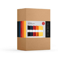 myPAPERCLIP Executive Series Notebook | Section Thread Bound with Hand Drawn Paper Back | Notebook For Gifting | Stationery Notebook | A5, Plain, 192 Pages, 80 GSM, Multicolor, Pack of 5