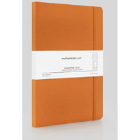 myPAPERCLIP Executive Series Notebook, A5 (148x 210mm, 5.83 x 8.27 in.) Ruled, ESX192A5-R Orange