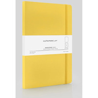 myPAPERCLIP Executive Series Notebook, Large (165 x 241 mm, 6.5 x 9.5 in.) Plain, ESX192L-P Yellow