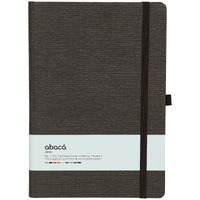 COMMA Abaca  A5 Size  Hard Bound Notebook with Elastic Band Closure & Pen Loop  192 Pages  80gsm Natural Shade Paper  Textured Cover Material  (Chocolate Brown)