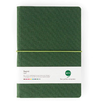 Comma Regina  A5 Size  Hard Bound Notebook with a Horizontal Elastic Band Closure  192 Pages  80gsm Natural Shade Paper  Fabric Cover Material  (Dark Green)