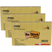 Oddy '3 x 5' Self Stick Repositionable Note Pad 100 Sheets (Set of 10)