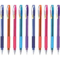 Pentel IFeeL-It 0.7 MM Medium Tip Ballpoint Pen | Low Viscosity Ink For Smooth Writing Feel | Rubber Grip For Comfortable Writing | Blue, Pack Of 10 (BX487)