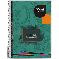 Rush 300 Pages Premium A4 Size Spiral Notebook Unruled - Spiral Unruled Register Notebook Plain