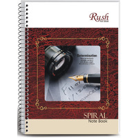 Rush 200 Pages Premium A4 size Spiral Notebook Unruled - Unruled Note book Spiral Register