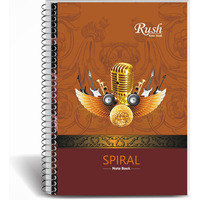 RUSH NOTE BOOKS Rough Notebook 400 Pages A4 Size Spiral Binding Notebook Unruled - Pack Of 3 - Plain Spiral Notebook (Unruled)