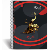 Rush Rough A4 Spiral Notebook 400 Pages | Unruled Notebook | 400 Pages Notebook Plain | Pack of 1 | Spiral Register (400 Pages, Unruled (Plain))
