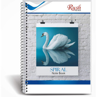 Rush Rough A4 Spiral Notebook 500 Pages | Single Line Ruled | 500 Pages Notebook Ruled | Pack of 1 | Spiral Register (500 Pages, Single Line Ruled)