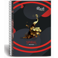 RUSH NOTE BOOKS Semi Rough A4 Size Spiral Notebook Ruled 500 Pages Notebook | Spiral Register 500 Pages | Thick Notebooks For Students | Copy Notebook 500 Pages Spiral Notebook | Ruled Rough Notebook