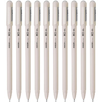 Hauser XO Gel Pen Wallet Pack | Sleek Body & Minimalistic Design With Matt Finish | Solid Body Type, Low Viscosity Ink | Ultra Durable Tip | Black Ink, Pack of 10 Pens