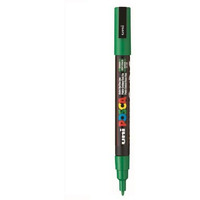 Uniball Posca 3M 0.9-1.3 mm Bullet Shaped Marker Pen (Green Ink, Pack of 1), Medium, (Model: UNMRPC3MGR)