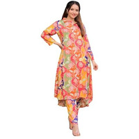 Leriya Fashion Women's Rayon Kurta Set (LF-W2091&TR1051_Multicolor 01_S)