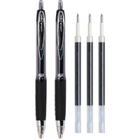 uni-ball Signo 0.7mm UMN207 & UMR-87 Gel Pen - Refill Combo | Black Ink, 2 Pcs Pens with 3 Pcs Refills