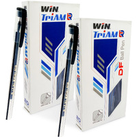WIN Triam TR Ball Pens | 40 Black Ink Pens | Lightweight Body Design | Use and Throw Pens | For One Time Use | Ideal for School, Office & Business | Budget Friendly Stick Ball Point Pens