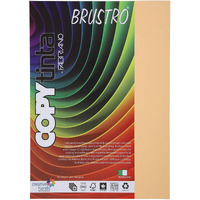 BRUSTRO Copytinta Coloured Craft Paper A4 Size 80 GSM Peach Shade (ALBICOCCA), 30 Sheets Pack. Double Side Coloured for Office Printing, Art, Origami, Craft.