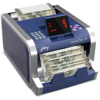 Godrej Security Solutions Bill Counter Crusader Lite Cash/Currency Counting Machine 1000 Notes/Min With Customer Display Unit | Fully Automatic & UV, MG & IR Sensors | Fake Note Detector For Bank Home