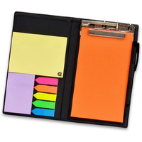 COI Desk Organizer, Notepad Memo Holder with Colorful Sticky Notes Stationery Gift Set with Pen (Rust Orange)
