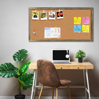 ArtzFolio Cork Board | Bulletin Board Notice Pin Board | Vision Soft Board Combo with Thumb Push Pins & Sticky Notes | Antique Golden Frame | 30 x 15 inch (76 x 38 cms)