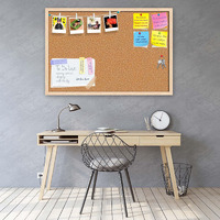 ArtzFolio Cork Board | Bulletin Board Notice Pin Board | Vision Soft Board Combo with Thumb Push Pins & Sticky Notes | Natural Brown Frame | 30 x 20 inch (76 x 51 cms)