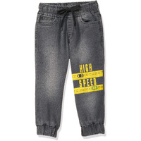 Amazon Brand - Jam & Honey Boys Elasticated Regular Fit Denim Jeans (Jogger) Lt Grey