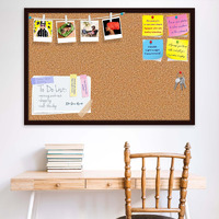 ArtzFolio Cork Board | Bulletin Board Notice Pin Board | Vision Soft Board Combo with Thumb Push Pins & Sticky Notes | Dark Brown Frame | 36 x 24 inch (91 x 61 cms)