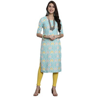 7Threads Kurti for Women|Kurti|Kurta|Kurta for Women|Crepe Kurti|Printed Kurta|Crepe Straight Kurti Kurti_AS_530343_S Multicolour