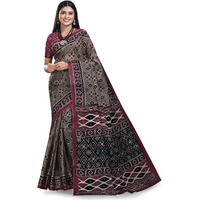 RANI SAAHIBA Women's Pure Cotton Printed Saree With Blouse Piece (SKR11444_Biscuit)