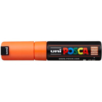 uni-ball Posca PC-8K Bold Point Chisel Shaped Marker Pen (8.0 mm, Orange Ink, Pack of 1)