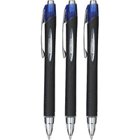 UNI-BALL Jetstream SXN210 1.0mm Roller Ball Pen | Extremely Quick Drying Ink | Waterproof Pigment Ink | Smooth Long Lasting Smudge Free Ink | School and Office stationery | Blue Ink, Pack of 3
