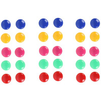 YAJNAS Pack of 30 Colorful Opaque Magnet for Magnetic White-Boards - Sticky Stick Notes, Photos, Charts Notice Board/Planning Magnets - Fridge Magnetic Button, 30 mm, Random Color