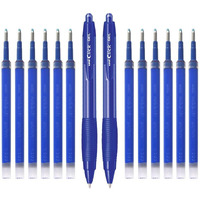 uni-ball Click Gel 0.7mm XSGR7 & NBGK-07 Gel Pen & Refill Combo | 2 Blue Ink Pen with 12 Pcs Refills