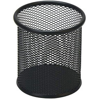 UCRAVO Black Round Mesh Pen Stand, Pencil Holder, Pen Organizer for Desk, Pen Cups, Stationary Storage Stand, Makeup Brush Holders, Pen, Pencil Holder for Office Home and Study Table