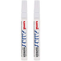 UNI-BALL PX20 Bullet Shaped Paint Marker | White Ink, Pack of 2