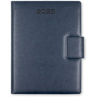 Mahavir Executive Diary 2025 | B5 Size | One-Day-to-a-Page New Year Diary with Magnet Flap | 424 Pages | Natural Shade Paper | PU (Faux Leather) Cover Material | (Navy Blue)