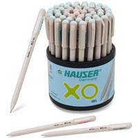 Hauser XO Gel Pen Stand | Sleek Body & Minimalistic Design With Matt Finish | Solid Body Type, Low Viscosity Ink | Ultra Durable Tip | Blue, Black & Red Ink, Pack of 50 Pens