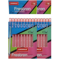 UNOMAX Frostron Gel Pen Pack of 20 (20 Red) |Professional Ergonomic Design for Daily Use, Exam-Friendly | Budget-Friendly, Pocket-Friendly, Ultra-Fine, Ergonomic Design