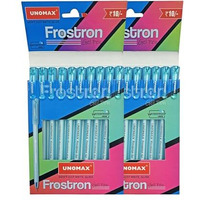 UNOMAX Frostron Gel Pen Pack of 20 (20 Blue) |Professional Ergonomic Design for Daily Use, Exam-Friendly | Budget-Friendly, Pocket-Friendly, Ultra-Fine, Ergonomic Design