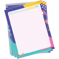 ESCAPER Abstract Theme Project Papers - Multicolor Practical Sheets for Assignment, Art & Craft One Side Ruled Lines Paper, Designer Ruled Coloured Paper, Perfect for School Projects