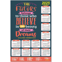 ESCAPER Motivational New Year Wall Calendar 2025 (45x30 cm) (Believe Dreams - By Eleanor Roosevelt (WC-07))