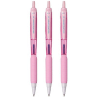 UNI-BALL Jetstream SXN-101FL-07 Roller Ball Pen | Light Pink Body, Blue Ink, Pack of 3