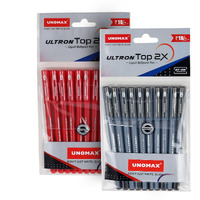 Unomax Top 2X Ballpen (20 Pc Hanger) | 10 Black & 10 Red | Precision 0.7mm Tip for Detailed Writing | Comfort Grip for | Perfect for Professionals, Students, and Everyday Use
