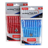 Unomax Top 2X Ballpen (20 Pc Hanger) | 10 Blue & 10 Red | Precision 0.7mm Tip for Detailed Writing | Comfort Grip for | Perfect for Professionals, Students, and Everyday Use