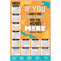 ESCAPER Motivational New Year Wall Calendar 2025 (45x30 cm) (More - By Erica Jong (WC-08))