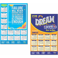 ESCAPER Motivational New Year Wall Calendar 2025 (45x30 cm) (Pack of 2 Calendars (WC - 01,02))