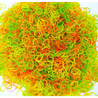 GLUN Elastic Bands 0.5 Inches Fluorescent Color Rubber Band for School, Home and Office use High-Quality, Durable and Bright Pack 50 Grams