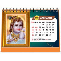ESCAPER Shri Krishna Calendar 2025 Desk, Lord Krishna Calendar 2025, Shree Krishan Table Calendar, Laddu Gopal Calendar 2025, Radha Krishna Calendar 2025, Radha Krishna Photo