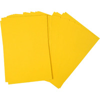 Snow Crafts A4-Size Coloured Crafts Sheets 120-180 GSM (Pack of 20 Sheets) (Dark Yellow)